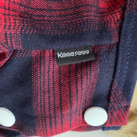 Pet Red & Navy Blue Light Flannel Shirt Jacket - Picture 6 of 9